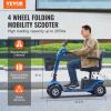 VEVOR Heavy-Duty 4 Wheel Mobility Scooter for Adults & Seniors - Folding Electric Powered Mobility Scooter & 12 Mile Long Range, All Terrain Travel Sc