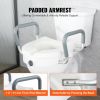 VEVOR Raised Toilet Seat, 5" Height Raised, 350 lbs Weight Capacity, for Round and Elongated Toilet, Twist Lock Installation,19.1" - 21.7" Adjustable