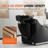 VEVOR Shampoo Backwash Chair, 661.4LBS Loading Barbershop Hair Washing Station with Electric Adjustable Footrest & Ceramic Bowl, Backwash Salon Shampo