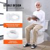 VEVOR Raised Toilet Seat, 4" Height Raised, 300 lbs Weight Capacity, Universal Toilet Seat Riser, Screw Rod Locking, with Toilet Seat, for Elderly, Ha