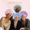 Silk Bonnet for Sleeping Women, Satin Hair Bonnet for Sleeping for Wavy Curly Natural Hair Women Men - Green