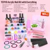 Acrylic Nail Kit with Drill, 4 Colors Gel Polish and UV Light Nail Kit, Birthday Gifts for Women, Valentines Day Gifts for Girl