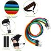 Resistance Bands Set of 11Pcs Fitness Workout Tubes Exercise Tube Bands Up to 100lbs