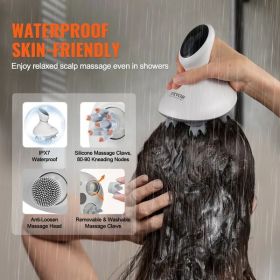 VEVOR Electric Scalp Massager – Rechargeable Waterproof Head Massager