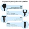 Deep Tissue Massage Gun – Percussion Muscle Massager with 4 Heads