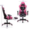 PU Leather Gaming Chair with USB Massage & Footrest