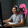 PU Leather Gaming Chair with USB Massage & Footrest