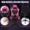 PU Leather Gaming Chair with USB Massage & Footrest