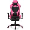 PU Leather Gaming Chair with USB Massage & Footrest