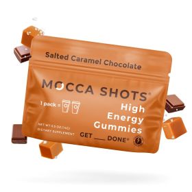 Mocca Shots Energy Gummies with Caffeine 12-Pack - Salted Caramel Chocolate