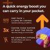 Mocca Shots Energy Gummies with Caffeine 12-Pack - Dark Chocolate Orange