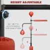 Adjustable Boxing Bag Stand with Speed Bag and Reaction Bar Challenge