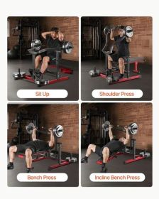 VEVOR Chest Press Machine – 450 lb Adjustable Flat & Incline Bench with Independent Arms for Home Gym Training