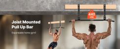 VEVOR Joist Mount Pull-Up Bar – 42" Multi-Grip Ceiling-Mounted Strength Trainer (440 lb Capacity)