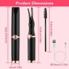 USB Rechargeable Heated Eyelash Curler & Lash Comb with 3 Heat Settings