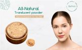 BeNat Translucent Loose Setting Powder with Reusable Bamboo Case – 0.42 oz