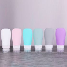 1Pc Reizen Cosmetica Flessen Silicagel Mini Lege Container Huidverzorging Douchegel Shampoo Potten Gereedschap Draagbare Extrusie Bottelen (Capacity: 38ml, Color: PINK)