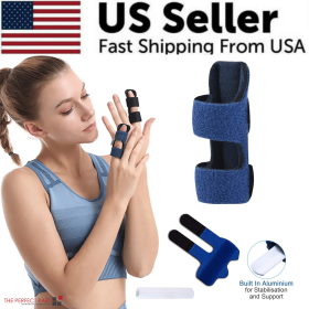 Adjustable Trigger Finger Splint Straightener Corrector Brace Support Protector (Colors: Blue - 1 Pack)