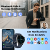 2025 Premium Smart Watch 1.43 Inch HD Round Fitness Tracker Bluetooth Calling Heart Rate Monitor Waterproof 3ATM For Running Gym Hiking Outdoor Advent