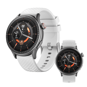 2025 Premium Smart Watch 1.43 Inch HD Round Fitness Tracker Bluetooth Calling Heart Rate Monitor Waterproof 3ATM For Running Gym Hiking Outdoor Advent (Color: Gray)