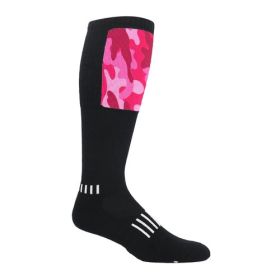 Block Deadlift Socks – Knee-High Performance Protection for Strength Training & Sports (Color: Pink Camo, size: 1-Pack)
