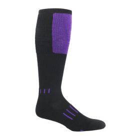 Block Deadlift Socks – Knee-High Performance Protection for Strength Training & Sports (Color: Purple, size: 1-Pack)
