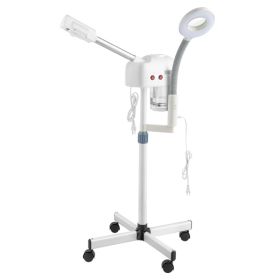 2 in 1 Facial Steamer w/ 3X Magnifying Lamp, Professional Esthetician Steamer,  Aromatherapy Humidifier, Face Spa Mist Steam for Home Beauty Salon (Color: As Picture)