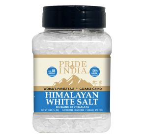 Himalayan White Salt- 1lb - Rarest & Enriched W/84+ Natural Minerals- Low Sodium- Mineral Rich Nutrition & Enhanced Taste- Health (Texture: Coarse Grind, size: 1 Lbs)