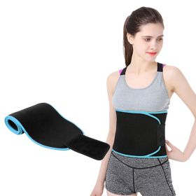Waist Trainer Trimmer Belt – Adjustable Core Support & Sweat Enhancer (Color: Blue)