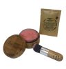 Refillable Loose Powder Blush Set – Natural Mineral Blush with Bamboo Container & Kabuki Brush