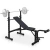 Olympic Weight Bench & Squat Rack Set for Home Gym Strength Training