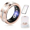 2025 Smart Ring for Women, Elegant Rose Gold Fitness Tracker with Heart Rate Sleep Monitoring, Blood Oxygen SpO2 Tracking