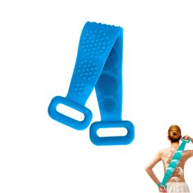 Scrubber Belt W/Massage Dots for Shower Exfoliating Foaming Wash (Type: Bathing Supplies, Color: Blue)