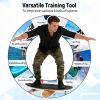 Wooden Balance Board Trainer Set with Cork Roller & Stand