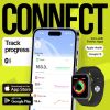 25 Metrics EziGo White Digital Bathroom Smart Scale with BMI, Body Fat, Muscle Mass, Bluetooth, Apple Health Compatible Scales, Digital Weight Composi