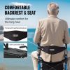 VEVOR 2 in 1 Rollator Walker & Transport Chair for Seniors, Folding Rolling Walker Wheelchair Combo & Footrests, Lightweight Aluminum Mobility Walker
