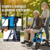 VEVOR 2 in 1 Rollator Walker & Transport Chair for Seniors, Folding Rolling Walker Wheelchair Combo & Footrests, Lightweight Aluminum Mobility Walker