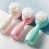 Double-Sided Silicone Face Brush w/ Soft Bristles for Exfoliating & Massaging Skin - Cute Cat Paw Design for Facial Cleansing & Makeup Removal