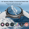 2025 Premium Smart Watch 1.43 Inch HD Round Fitness Tracker Bluetooth Calling Heart Rate Monitor Waterproof 3ATM For Running Gym Hiking Outdoor Advent