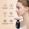 Facial Neck Massager - Beauty Device, 3 Color EMS Microcurrent, Skin Rejuvenation- Lift & Tighten  Double Chin, Skin Care Tool