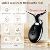 Facial Neck Massager - Beauty Device, 3 Color EMS Microcurrent, Skin Rejuvenation- Lift & Tighten  Double Chin, Skin Care Tool