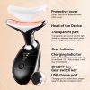 Facial Neck Massager - Beauty Device, 3 Color EMS Microcurrent, Skin Rejuvenation- Lift & Tighten  Double Chin, Skin Care Tool