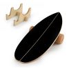 Wooden Balance Board Trainer Set with Cork Roller & Stand