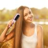 Cordless Hair Straightener Brush - Rechargeable Mini Styling Comb w/ 4 Heating Levels
