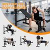 Olympic Weight Bench & Squat Rack Set for Home Gym Strength Training