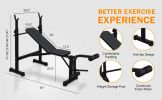 Olympic Weight Bench & Squat Rack Set for Home Gym Strength Training