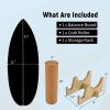 Wooden Balance Board Trainer Set with Cork Roller & Stand